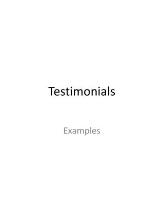 testimonials