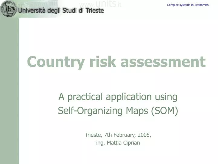 country risk assessment