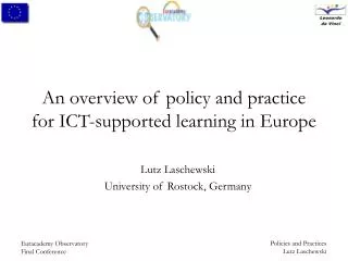 An overview of policy and practice for ICT-supported learning in Europe