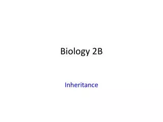 Biology 2B