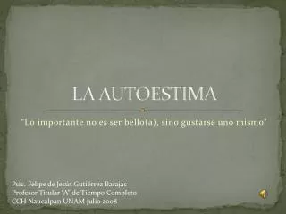 la autoestima
