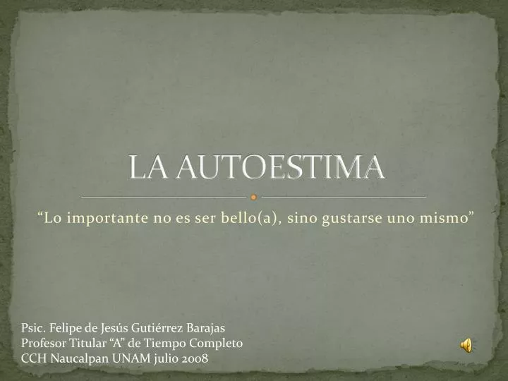 la autoestima