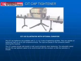 CIT CAP TIGHTENER