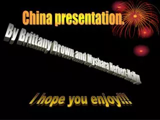 China presentation.