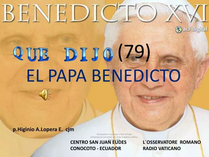 79 el papa benedicto