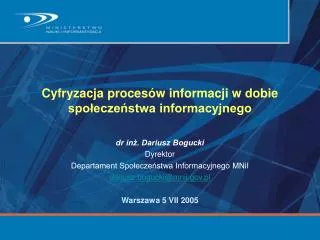 cyfryzacja proces w informacji w dobie spo ecze stwa informacyjnego