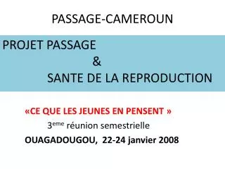 passage cameroun