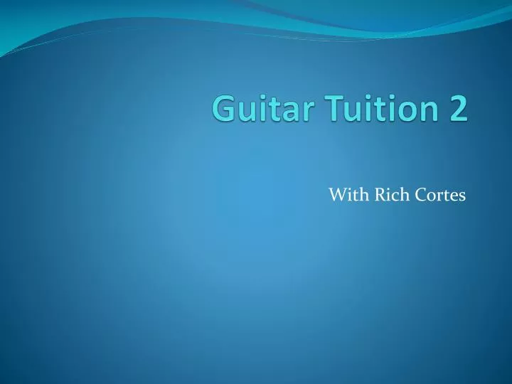 guitar tuition 2