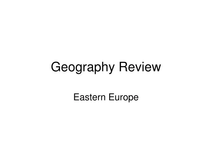 geography review