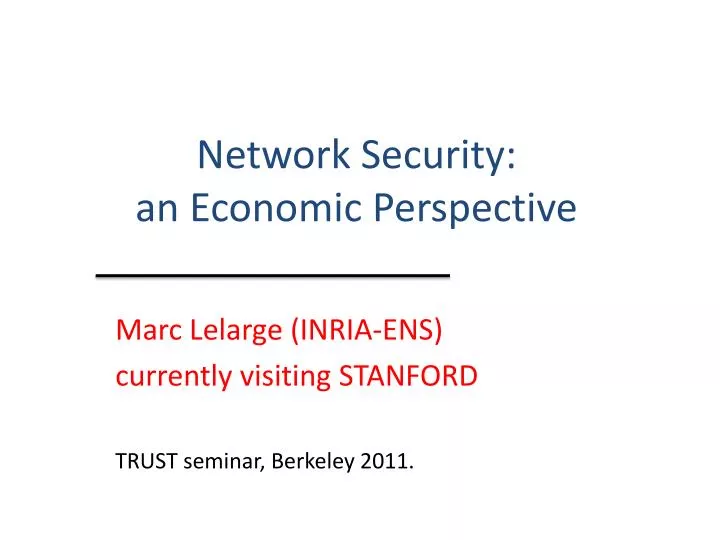 network security an economic perspective