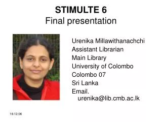 STIMULTE 6 Final presentation