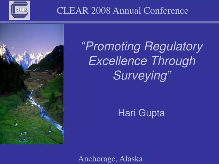 promoting regulatory excellence through surveying