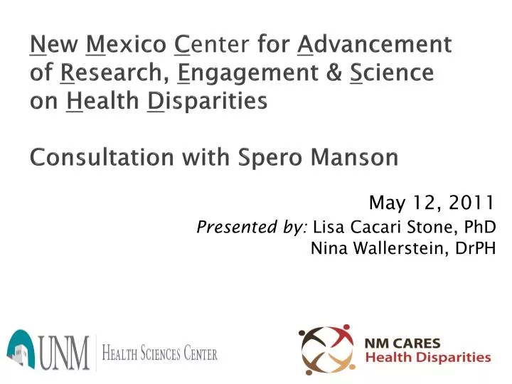 may 12 2011 presented by lisa cacari stone phd nina wallerstein drph