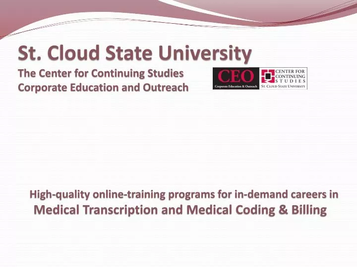 st cloud state university the center for continuing studies corporate education and outreach