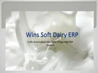 Wins Soft Dairy ERP