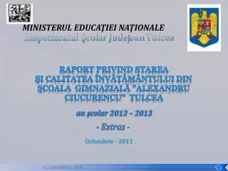 inspectoratul colar jude ean tulcea