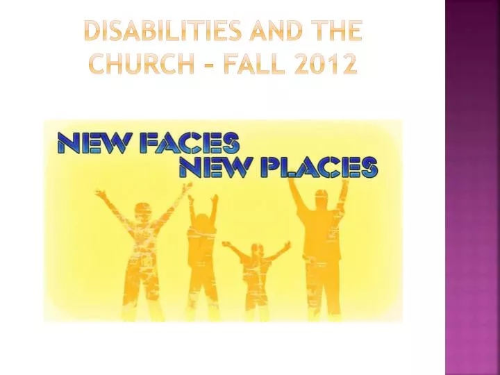 disabilities and the church fall 2012