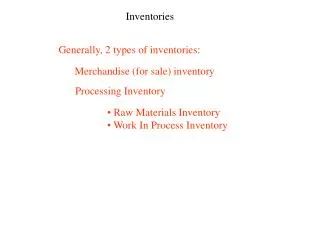 Inventories