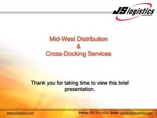 Mid-West Distribution &amp; Cross-Docking Services