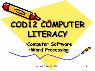 COD12 COMPUTER LITERACY