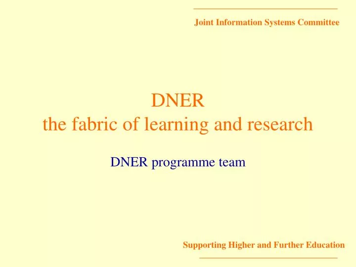 dner the fabric of learning and research