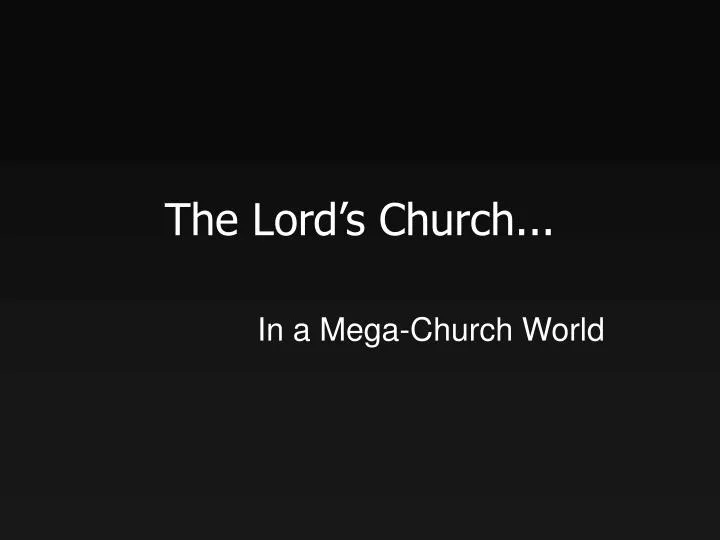 the lord s church
