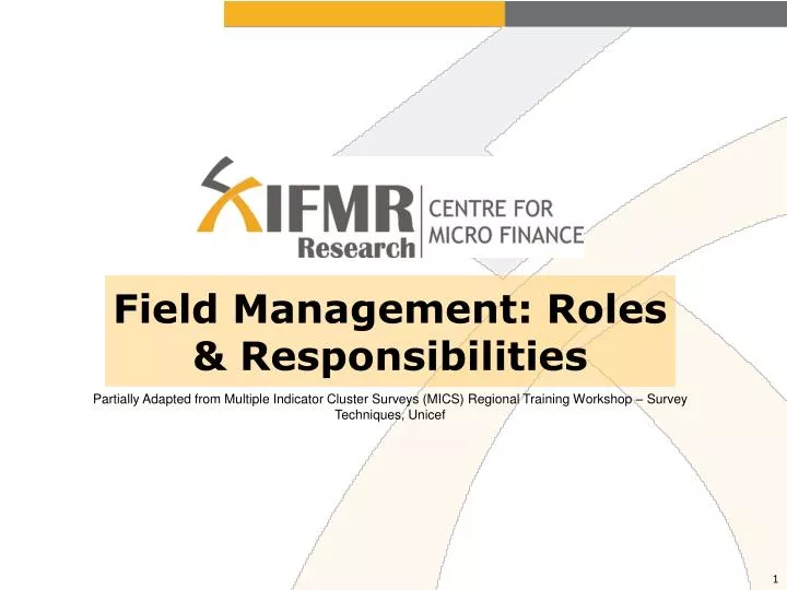 field management roles responsibilities