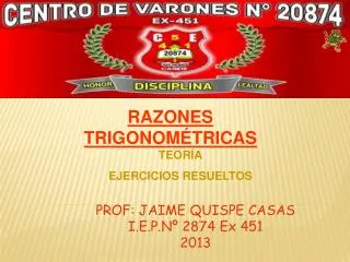 prof jaime quispe casas i e p n 2874 ex 451 2013