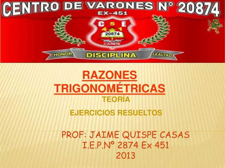 prof jaime quispe casas i e p n 2874 ex 451 2013