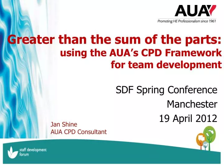 greater than the sum of the parts using the aua s cpd framework for team development