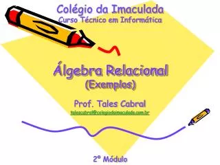 lgebra relacional exemplos