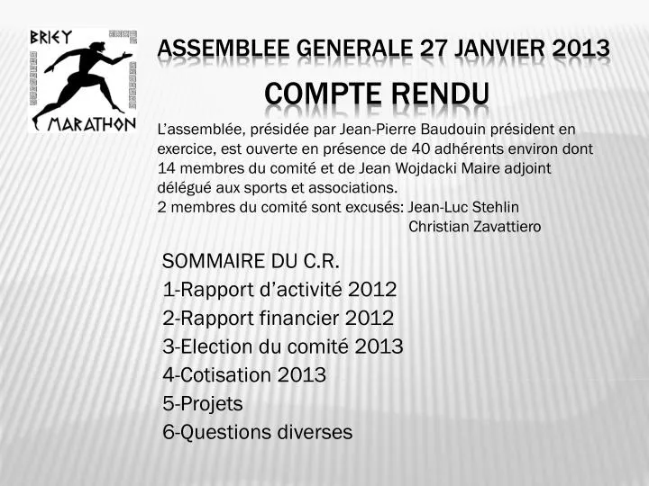 assemblee generale 27 janvier 2013