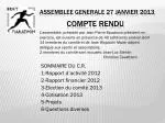 ASSEMBLEE GENERALE 27 janvier 2013 - slide 1