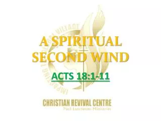 A SPIRITUAL SECOND WIND