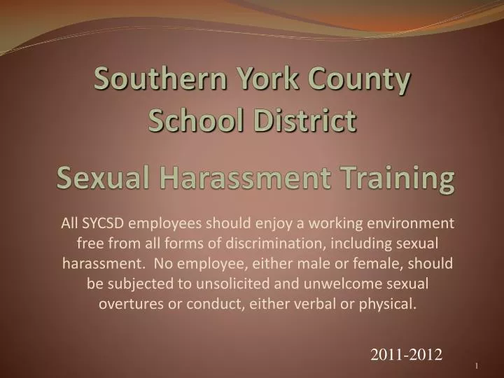 southern york county school district sexual harassment training
