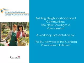 What is the Canada Volunteerism Initiative?