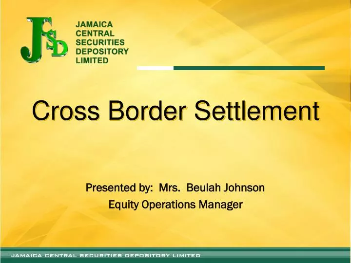 cross border settlement