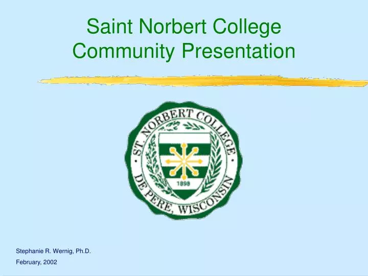 saint norbert college community presentation