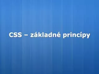 css z kladn princ py