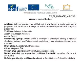vy 32 inovace in 6 7 13