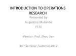INTRODUCTION TO OPERATIONS RESEARCH - slide 1