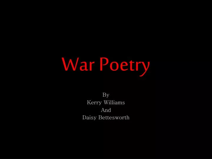 war poetry