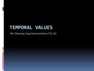 Temporal values