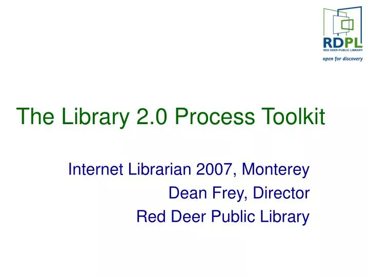 the library 2 0 process toolkit