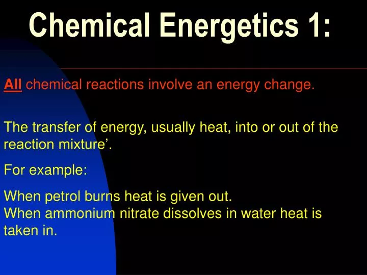 chemical energetics 1