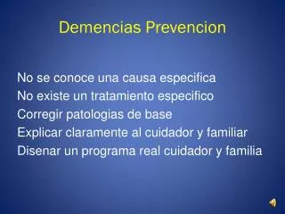 demencias prevencion