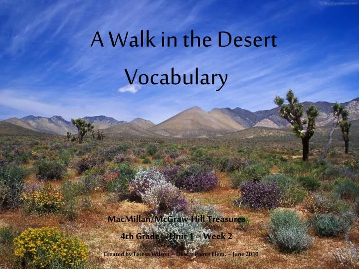 a walk in the desert