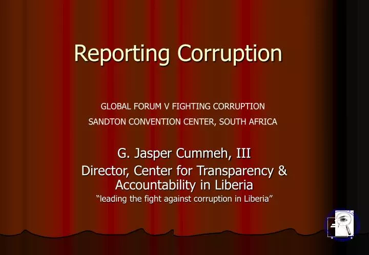 reporting corruption
