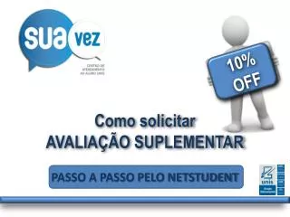 como solicitar avalia o suplementar