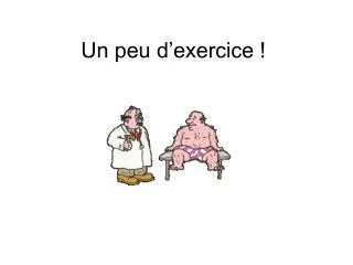 un peu d exercice
